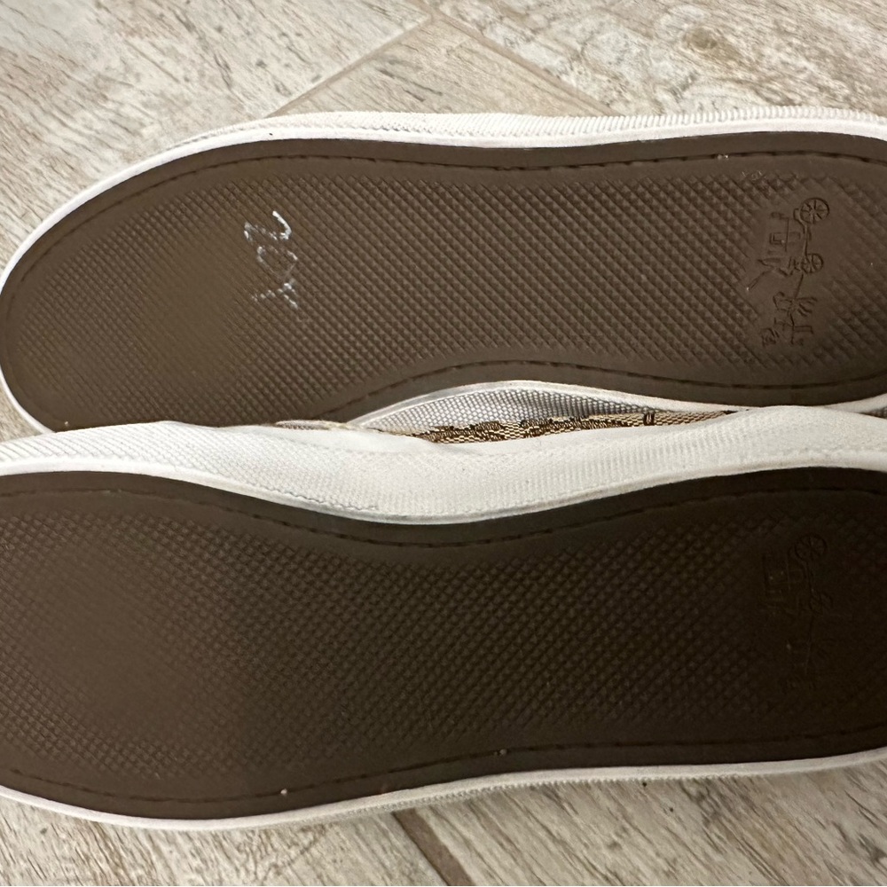 COACH women’s Chrissy style, signature logo Slip-On Canvas Shoes, size 10 - Picture 7 of 11